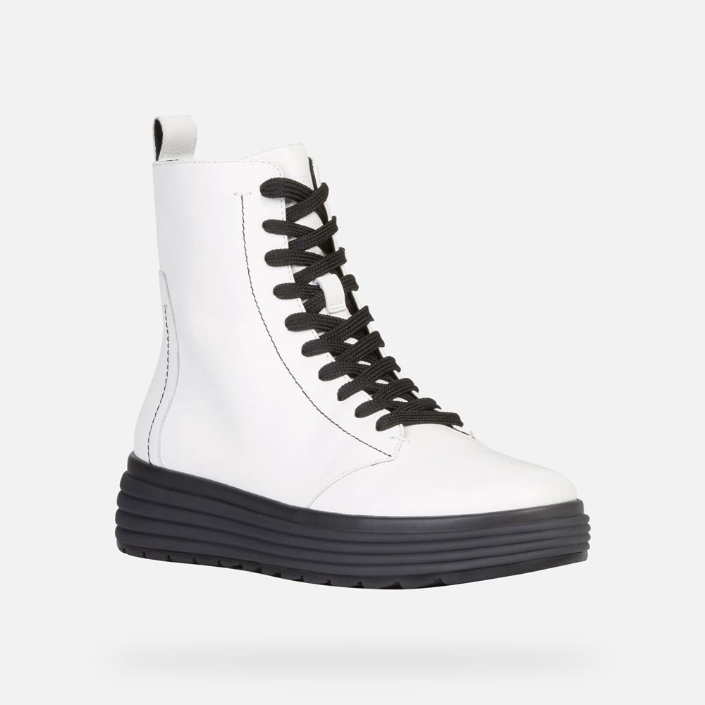 Botins Geox Senhora Branco/Pretas - Phaolae - NCJSY1307